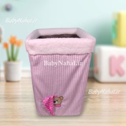 سبد لباس كبريتي مخمل (NL) كد 15268