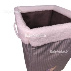 سبد لباس كبريتي مخمل (NL) كد 15268