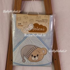 پتو مخمل ردپا گلدوزي خرس (AF) كد 15254