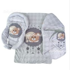 سرويس خواب مخمل دو رو چاپي خرس كلاهدار كد 15281