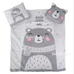 سرويس خواب مخمل دو رو چاپي خرس چشم بسته كد 15282