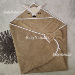 حوله با ليف دورو نخ گلدوزي رنگي كد 11989