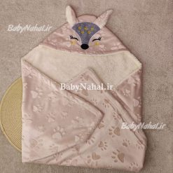 پتو خز دار گلدوزي روباه كد 13757