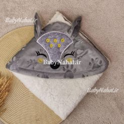 پتو خز دار گلدوزي روباه كد 13757