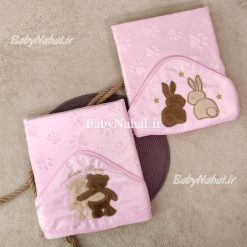 پتو مخمل ردپا گلدوزي حيوانات كد 15333