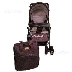 ست 4 تيكه كالسكه كوله اي مخمل پتينه كد 11828