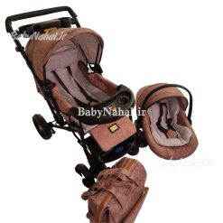 ست 4 تيكه كالسكه كوله اي مخمل پتينه كد 11828