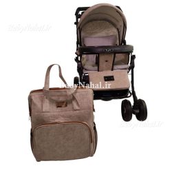 ست 4 تيكه كالسكه كوله اي مخمل پتينه كد 11828