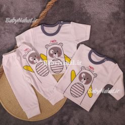 سرویس باز پنبه طرح خرس Hello كد 15336