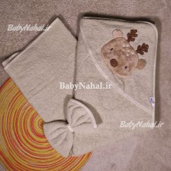 حوله دو تيكه گلدوزي سايز 90 كد 15371