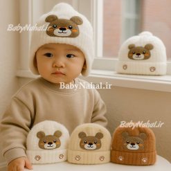 7 كلاه تک گلدوزي خرس و پنجه خارجي كد 15421