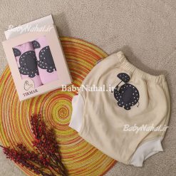 شورت اموزشي دوعددي سه لايه طرحدار كد 15427