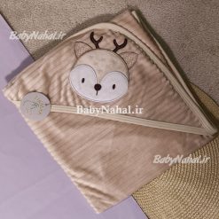 پتو راه راه مخمل گلدوزي گلدوزي گوزن كد 15434