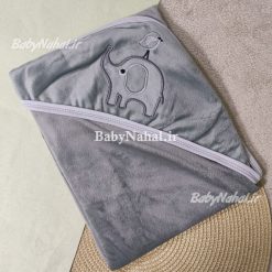 پتو مخمل گلدوزي فيل و جوجه كد 15435