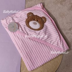 پتو مخمل گلدوزي خرسي كد 15437