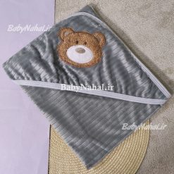 پتو مخمل گلدوزي خرسي كد 15437