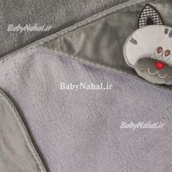 پتو مخمل پوليشي گلدوزي گربه كد 15438