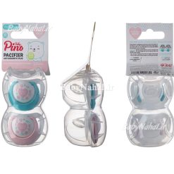 پستانک ارتودنسي 2 عددي 0-6 طرحدار صورتي pino كد 15537