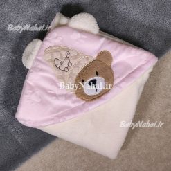 پتو كلاهدار گلدوزي خرسي ردپا كد 15597