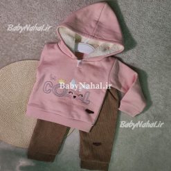 155 هودی شلوار گلدوزي خرس مون بيبي كد 15703